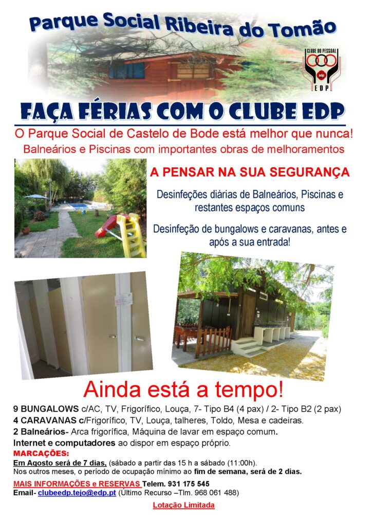 Férias com o Clube EDP no Parque Social de Castelo de Bode